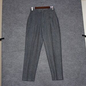 Lord Isaacs For Her Womens Size 10 Gray Tweed Pleated High Waist Career Pants